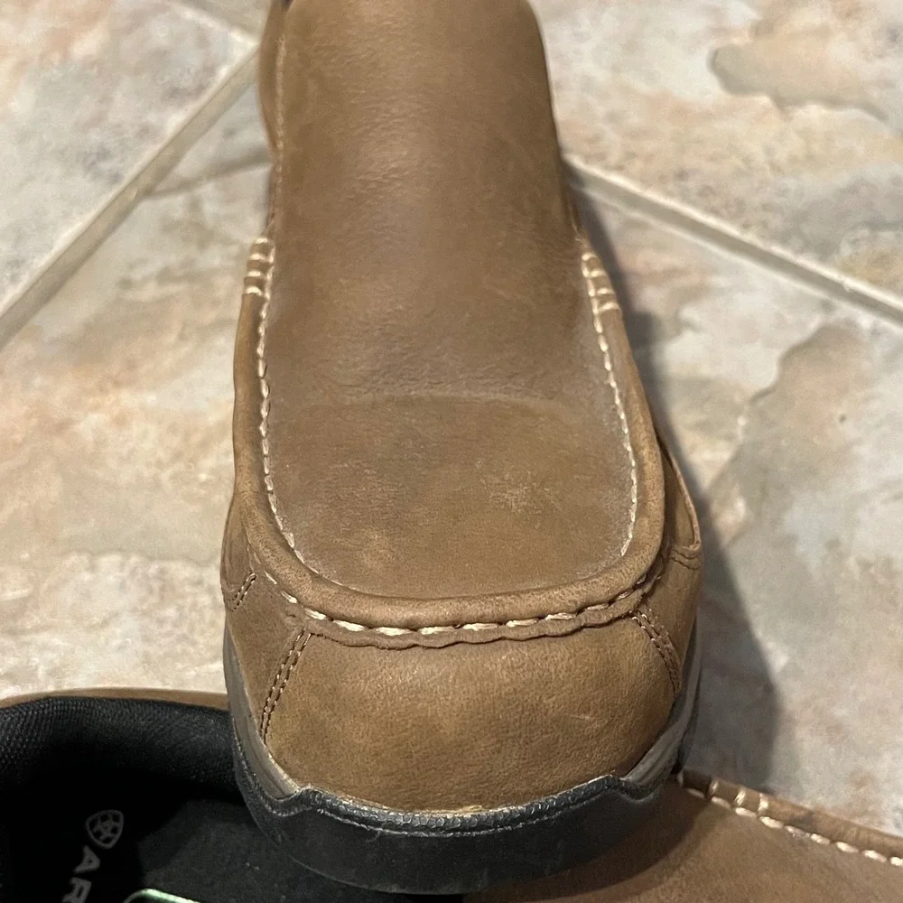 Ariat Men's Edge LTE Slip-On Composite Toe Work Shoes  Brown Size 12 EE Wide